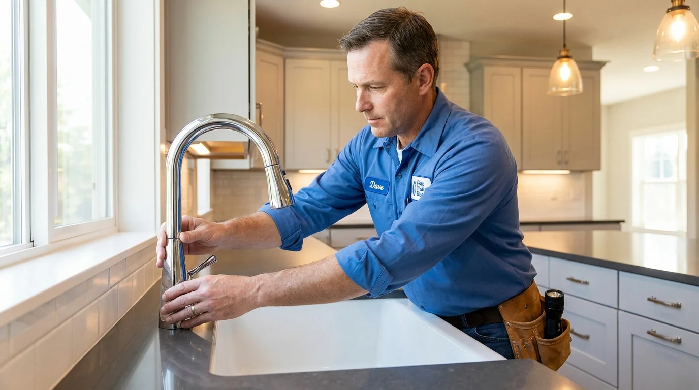 Kitchen faucet installation by Johns Plumbing LLC in Clear Lake